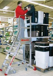 Faraone 996 99675064 Drabina magazynowa jezdna z wejściem jednostronnym wysokość robocza 4,23m) 75064-uniw - Drabiny Faraone 996 99675064 Drabina magazynowa jezdna z wejściem jednostronnym wysokość robocza 4,23m) 75064-uniw - Drabiny - miniaturka - grafika 3