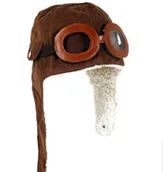 Gadżety do domu - OOTB Czapka pilotka dla dzieci, brązowa - miniaturka - grafika 1