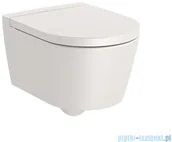 Miski WC - Roca Inspira Round Compacto Rimless miska wc podwieszana beżowa A346528650 - miniaturka - grafika 1