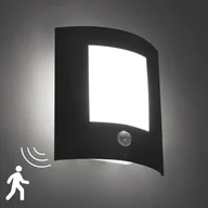 QAZQA Kinkiet zewnętrzny antracytowy z czujnikiem ruchu IP44 - Emmerald 1