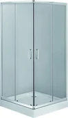 Kabiny prysznicowe - Deante Funkia Kabina kwadratowa 90 cm, szkło transparentne KYC 041K - miniaturka - grafika 1