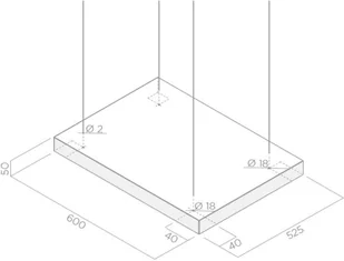 Elica Półka do okapu BIO ISLAND WH/A/120 długość 60cm (KIT0120947) - Akcesoria i części do okapów - miniaturka - grafika 2