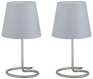 Trio RL Twin R50272042 lampka stołowa biurkowa 2x40W E14 nikiel mat / szary - Lampy stojące - miniaturka - grafika 3
