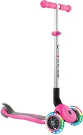 Hulajnogi - Globber Primo Foldable Lights Dzieci Klasyczny skuter Różowy, Scooter 4897070184909 - miniaturka - grafika 1
