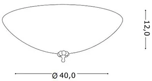 IDEAL LUX Lampa Ścienna Shell Pl3 Ambra 140179 Średnica 40,0 Wys. 12,0 - Lampy ścienne - miniaturka - grafika 2