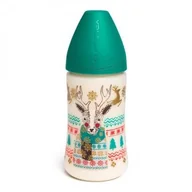 Butelki dla niemowląt - Suavinex Butelka 270ml smoczek okrągły 3P silikon kremowa Zima 303389_1 - miniaturka - grafika 1