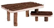 Akcesoria dla gryzoni - Trixie 62262 Natural Living podstawa z schody, 37 × 17 × 28 cm - miniaturka - grafika 1