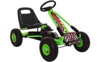 Jeździki dla dzieci - producent niezdefiniowany Gokart Zielony A-15 Pompowane Koła 5155 - miniaturka - grafika 1