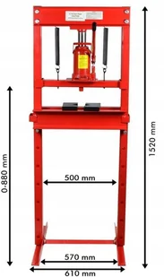 215 APTUT Prasa hydrauliczna warsztatowa 2x płyta nacisk 20 T) 21577604 77604-uniw - Prasy - miniaturka - grafika 16