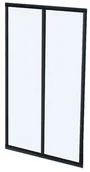Drzwi wewnętrzne - Vente-Unique pl Przeszklona ścianka BAYVIEW z aluminium lakierowanego na czarno - 60x105 cm - miniaturka - grafika 1