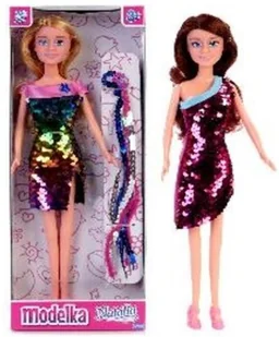 Artyk Lalka Natalia w cekinowej sukience 29cm mix - - Lalki dla dziewczynek - miniaturka - grafika 2