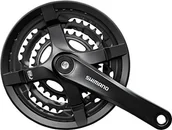 Łańcuchy rowerowe - Shimano FC-ty501 korba 6/7/8-krotnie 48 38 28 z. łańcuch z pierścieniem ochronnym czarna 2017 MTB, czarny E-FCTY501C888CLB - miniaturka - grafika 1