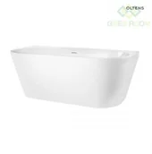 Wanny - Oltens Delva wanna wolnostojąca przyścienna 170x80 cm akrylowa owalna biała 12019000 - miniaturka - grafika 1