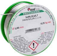 Akcesoria do lutowania - Cynel Spoiwo lutownicze bezołowiowe 1 0 mm 250 g CU1-SW26-10250 - miniaturka - grafika 1