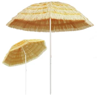 vidaXL Parasol plażowy w stylu hawajskim, naturalny, 240 cm - Parasole ogrodowe - miniaturka - grafika 4