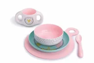 Sztućce dla dzieci - SUAVINEX Zestaw naczyń Hello Fox fuksja 3158373 - miniaturka - grafika 1