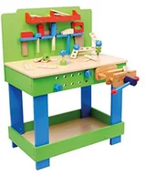 Mały majsterkowicz - Small Foot by Legler Stół warsztatowy Frederico z drewna, z wszelkimi akcesoriami i narzędziami, szkoly motorykę precyzyjną i wspiera kreatywność, od 3 lat - miniaturka - grafika 1