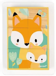 Janod Klocki drewniane puzzle 6w1 Pure 6 elementów J05158 729980 - Zabawki kreatywne - miniaturka - grafika 6