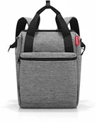 Plecaki - Reisenthel Reisenthel allrounder R plecak, torba 25 x 40 x 17 cm / 12 l / poliester, Twist Silver (szary) - JR7052 JR7052 - miniaturka - grafika 1