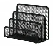 Systemy ekspozycyjne i znaki informacyjne - Q-CONNECT SORTER DO KORESPONDENCJI OFFICE SET METALOWY 3 PRZEGRODY CZARNY KF00876 - miniaturka - grafika 1