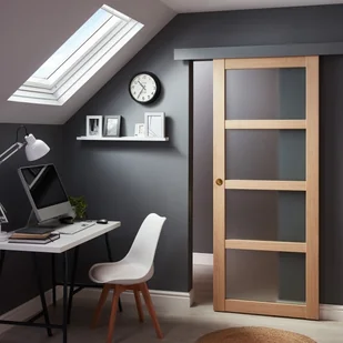 System przesuwny do skrzydła drewnianego z maskownicą z MDF SY07 - Akcesoria do drzwi - miniaturka - grafika 2