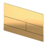 Przyciski spłukujące - TECE 9240839 TECEsquare przycisk spłukujący z metalu do WC złoty optyczny połysk - miniaturka - grafika 1
