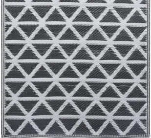 vidaXL Dywan na zewnątrz, czarny, 80x150 cm, PP 310416 - Dywany zewnętrzne - miniaturka - grafika 5