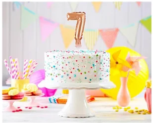 GO Balon foliowy cyfra 7 złoty róż - 13 cm BC-5RZ7 - Balony i akcesoria - miniaturka - grafika 2