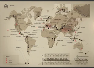 KULUAR.top MAPA ZDRAPKA SZCZYTÓW ŚWIATA - Atlasy i mapy - miniaturka - grafika 2