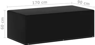 vidaXL Pokrowce na meble i grill, 2 szt., 6 oczek, 170x90x60 cm - Poduszki ogrodowe - miniaturka - grafika 7