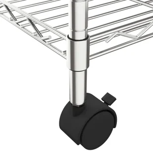 vidaXL 3-poziomowy regał na kółkach, 60x35x81 cm, chromowany, 150 kg 324625 - Szafy i regały magazynowe - miniaturka - grafika 6