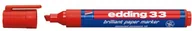 Przybory szkolne - Edding Edding 33 PAPER MARKER red - 10 pcs 4-33/r - miniaturka - grafika 1