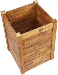 vidaXL Donica ogrodowa, 60x60x84 cm, lite drewno akacjowe - Donice - miniaturka - grafika 4