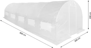 HOME & GARDEN Folia na stelaż tunelu ogrodowego 300 x 800 cm zielona 498753 - Agrowłókniny - miniaturka - grafika 11