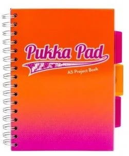 Pukka Pad Project Book Fusion A5 200 w kratkę pomarańczowy 8414 - Zeszyty szkolne - miniaturka - grafika 2