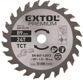 Akcesoria do elektronarzędzi - EXTOL PREMIUM Tarcza widiowa 89 x 1,0 x 10 mm, 24T 8893022D - miniaturka - grafika 1