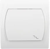 Wyłączniki światła i elektryczne - Karlik Łącznik Logo schodowy biały - miniaturka - grafika 1