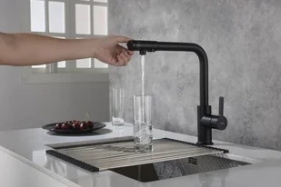 Blue Water Bateria trójdrożna Royal Czarny mat Royal czarny mat - Baterie kuchenne - miniaturka - grafika 4