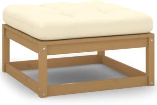 vidaXL Stołki ogrodowe z poduszkami, 2 szt., miodowy brąz, sosnowe - Komplety wypoczynkowe - miniaturka - grafika 3