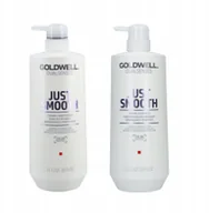 Zestawy kosmetyków damskich - Goldwell Just Smooth Zestaw Szampon + Odżywka 2x1L - miniaturka - grafika 1