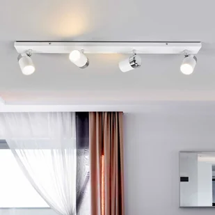 Lindby Nowoczesna 4-lampowa lampa łazienkowa chrom z białym IP44 - Kardo - Lampy sufitowe - miniaturka - grafika 3