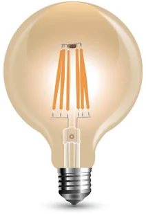V-TAC Żarówka LED 6W Filament E27 Kula G95 Bursztyn Ściemnialna VT-2026D 2200K 600lm - Żarówki LED - miniaturka - grafika 2