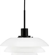 Lampy sufitowe - NoName Lampa sufitowa lampa wisząca Pendant 31 cm E27 szkło 25W biały/czarny twm_1001035 - miniaturka - grafika 1