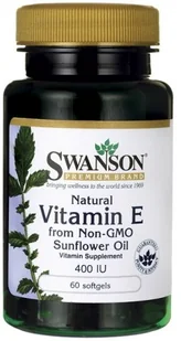SWANSON Witamina E Naturalna 400IU z oleju słonecznikowego (60 żelek) - Witaminy i minerały dla sportowców - miniaturka - grafika 2