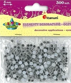 Titanum Elementy dekoracyjne oczka bez rzęs 5mm 300szt TITANUM - Dekoratorstwo - miniaturka - grafika 4