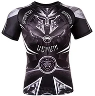 Bielizna sportowa męska - Venum mężczyzn Gladiator 3.0 krótkie rękawy-Rashguard, czarny, S 02987-108-S - miniaturka - grafika 1