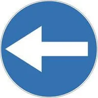 Wyposażenie miejsc publicznych - Znak drogowy nakazu C- 3 Nakaz jazdy w lewo przed znakiem - miniaturka - grafika 1