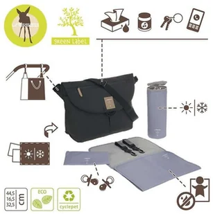 Lassig Green Label Torba z akcesoriami Messenger Black solution-bc-7593-0 - Torby i organizery dla mam - miniaturka - grafika 2