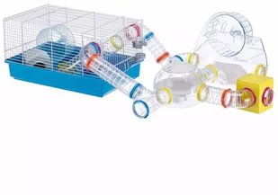 Ferplast Klatka dla chomika, Paula, niebieska, 46 x 29,5 24,5 cm - Klatki dla gryzoni - miniaturka - grafika 2