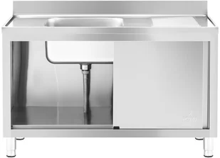 Royal Catering Szafka ze zlewem 1 komora stal nierdzewna 500 x 400 x 240 mm RC-IKS05 - Meble gastronomiczne - miniaturka - grafika 6